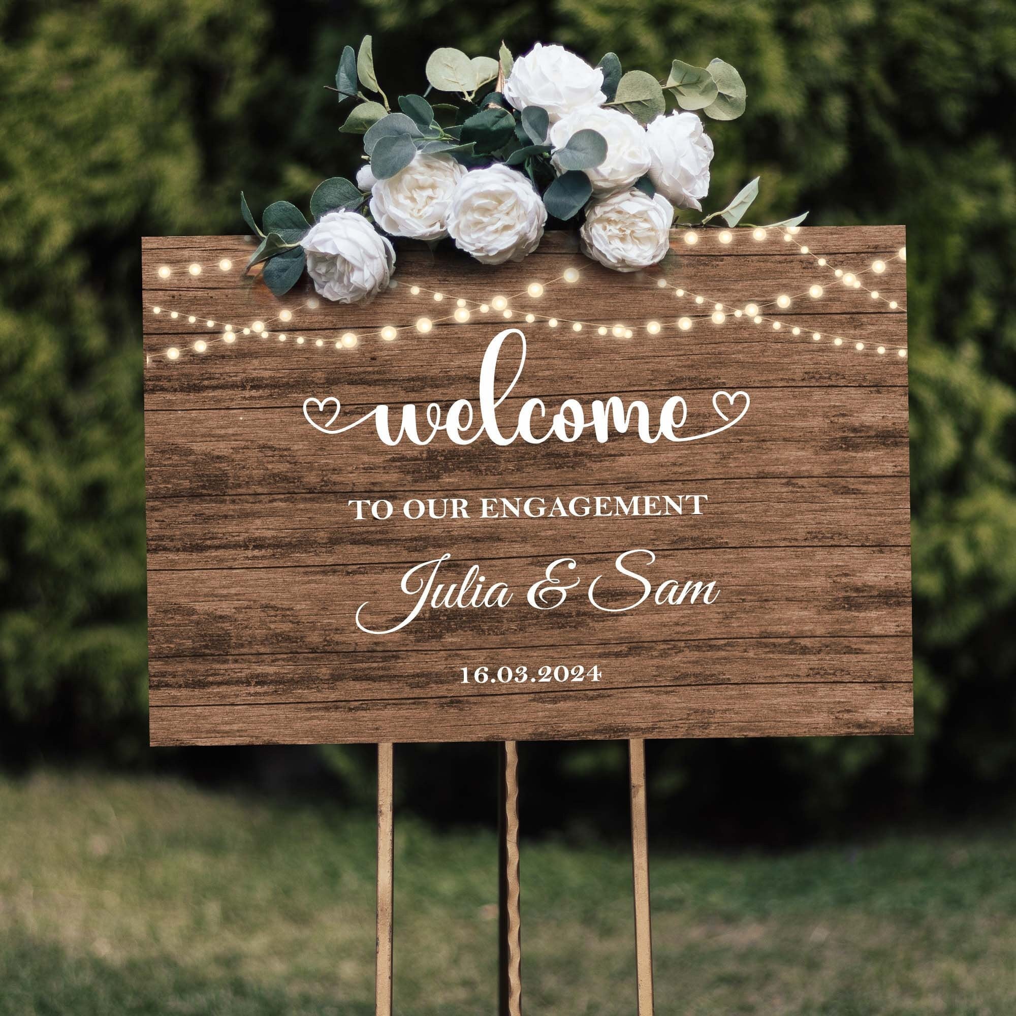 Geroclonup Cartello da parete in legno con scritta Welcome