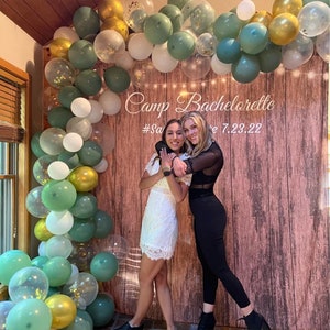 Rustic Camp Bachelorette Party Backdrop, Rustic Bridal Shower Decoration, Engagement Decor, Country Bridal Shower 01WB09