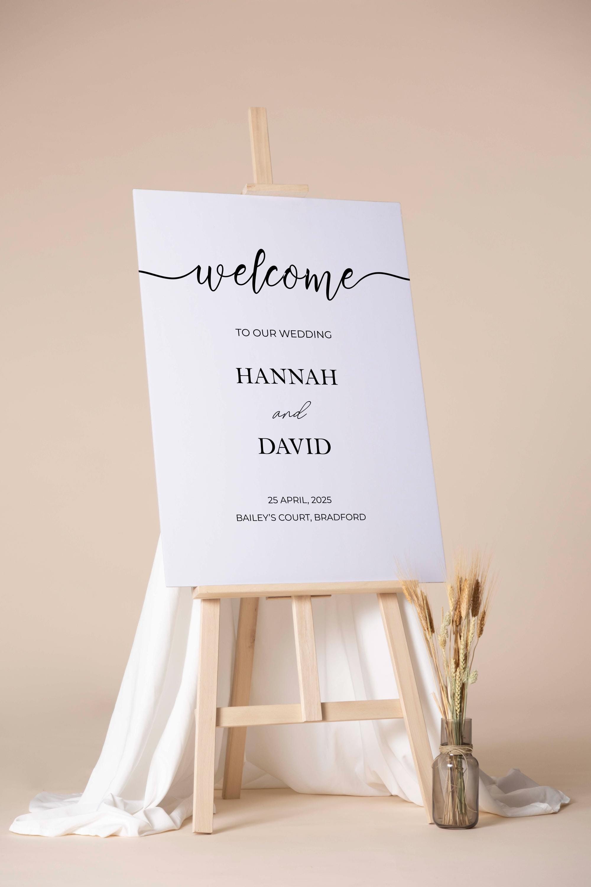 Wedding Welcome Sign Printed Shipped Custom Wedding Decor Wedding