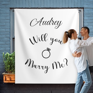 Will You Marry Me Sign, Proposal Backdrop, Proposal Photo Props, Engagement Photo Prop, Personalized Proposal Sign, Proposal ideas