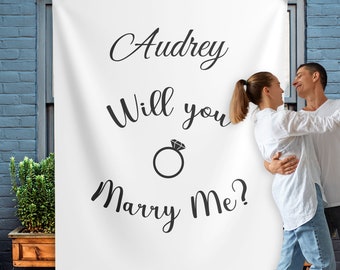 Will You Marry Me Sign, Proposal Backdrop, Proposal Photo Props, Engagement Photo Prop, Personalized Proposal Sign, Proposal ideas