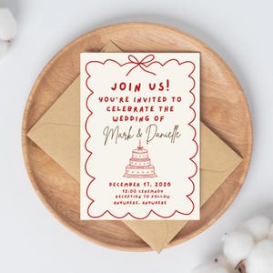 Invitación para guardar la fecha / Invitación de boda editable / Plantilla de boda DIY / Descarga instantánea / Tarjeta de boda minimalista / Plantilla Canva