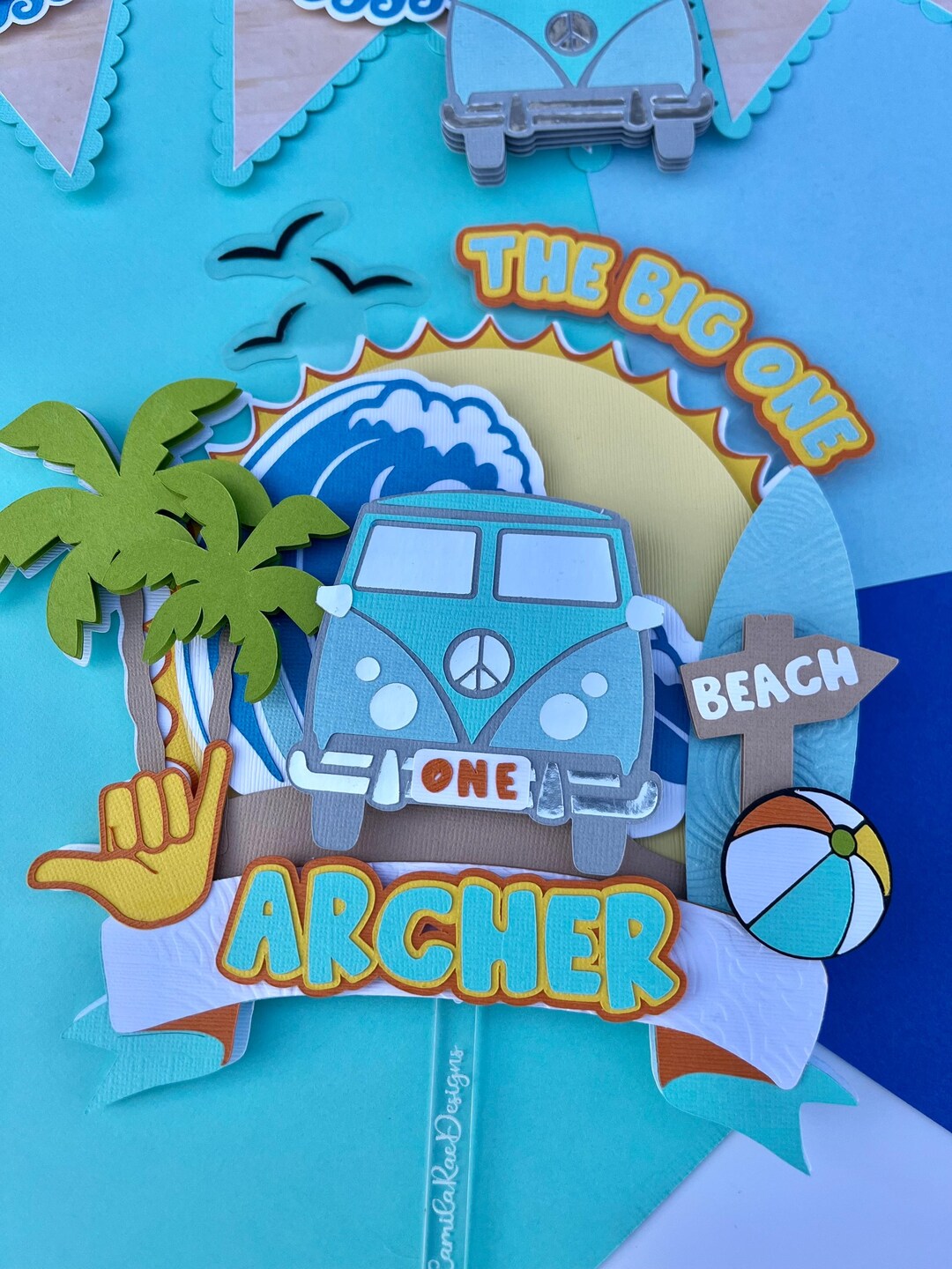 The Big One Cake Topper | Surfing 1st Birthday Decor | the Big One ...