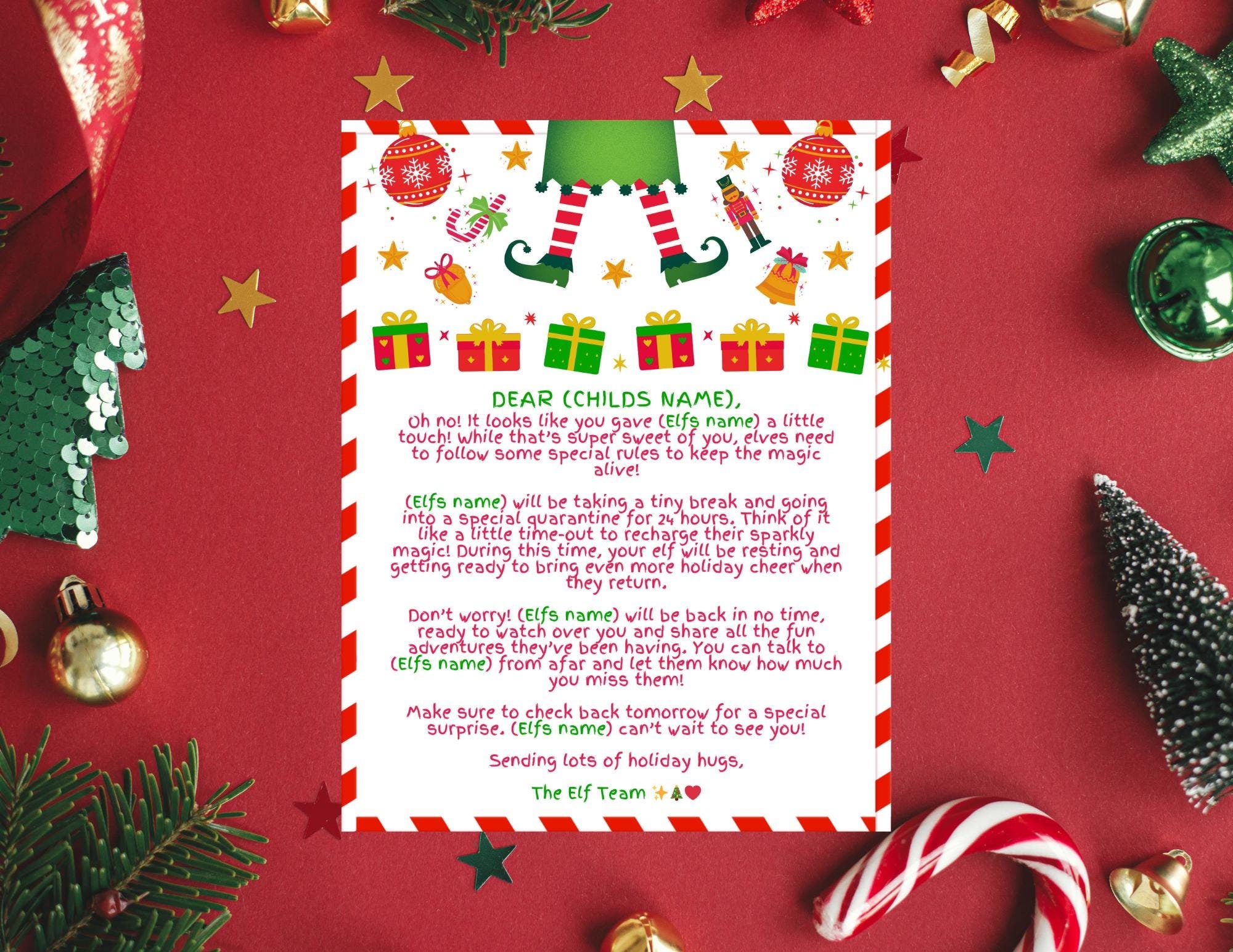 Editable Elf Shelf Quarantine Letter Printable Elf Letter for Kids ...