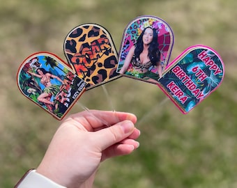 3D Katy Perry Cupcake Toppers: Hear Me Roar Birthday Party Decor