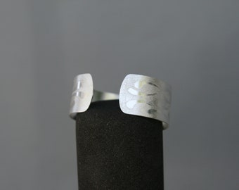 925 Sterling Silver Cuff Bracelet, Geometric Design Bracelet, Gift For Her