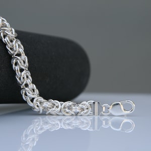 Byzantine Silver Bracelet, Handmade 925 Sterling Silver Bracelet, Byzantine Royal Silver Bracelet, Gift For her