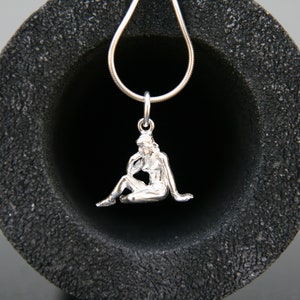 925 Sterling Silver Virgo Pendant Charm Necklace, Silver Zodiac, Fine Jewelry For Women, Gifts For Her, Fine Jewelry For Men, Gifts For Him.