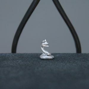 3D Schlange Charme Anhänger, 925 Sterling Silber solide Schlange Anhänger Halskette, Geschenk-Ideen, chinesische Sternzeichen.