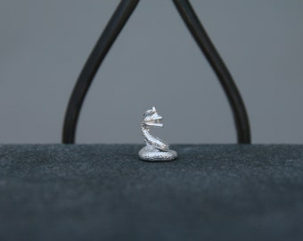 3D Snake Charm Pendant, 925 Sterling Silver Solid Snake Pendant Necklace, Gift Ideas, Chinese Zodiac.