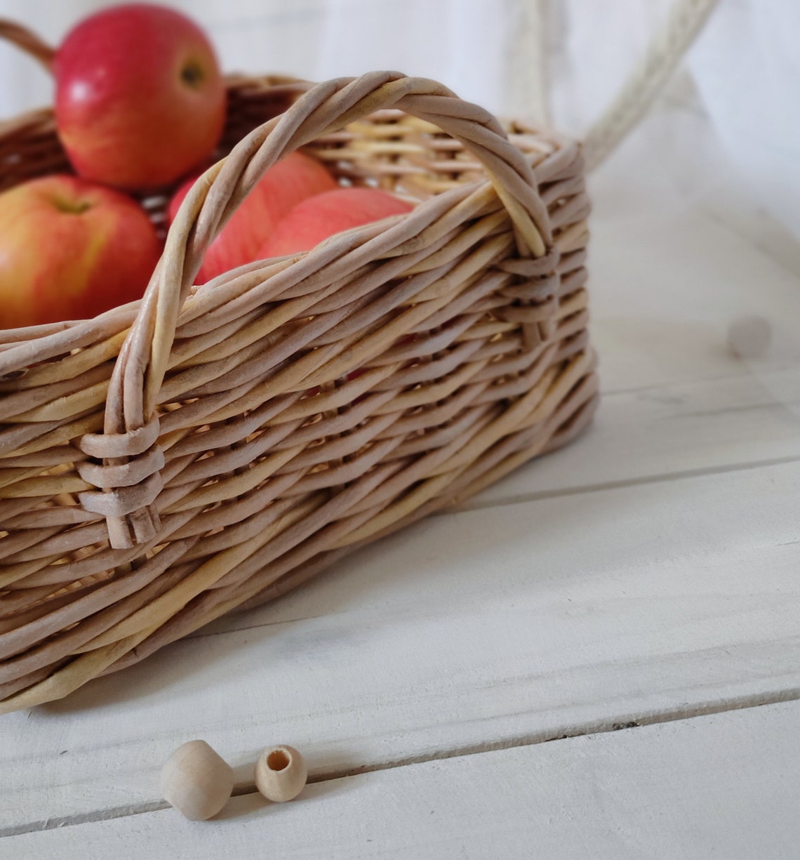 Yellow Square Wicker Basket / Home Decor Wicker basket / Big Etsy