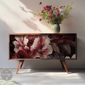 VIOLET BLOOM - Redesign with Prima - A1 Decoupage Fiber Tissue - Furnitur Transfer -  23.4" x 33.1"