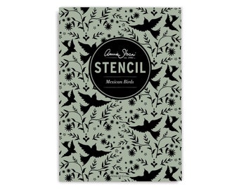 Annie Sloan MEXICAN BIRDS - Stencil - Use for a classical, farmhouse or romantic effect - 232mm (9.1″) x 160mm (6.3″)