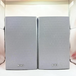 Sony SS-CNEZ3 Bookshelf Speakers – Pair – Faux Wood Grain Cabinets image 1