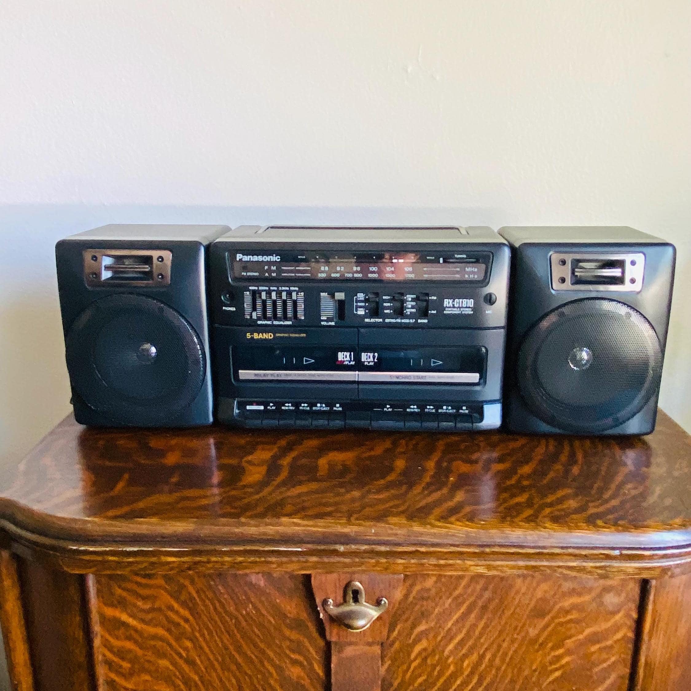 Vintage Panasonic RX-CT810 Boombox – AM/FM Radio Dual Cassette