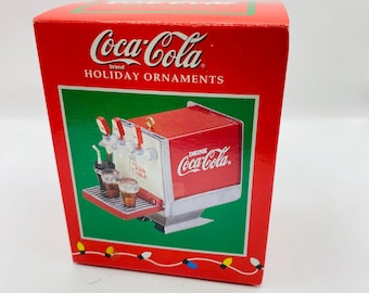 Vintage Enesco Coca Cola Coke Mini Action Musical Christmas Tree