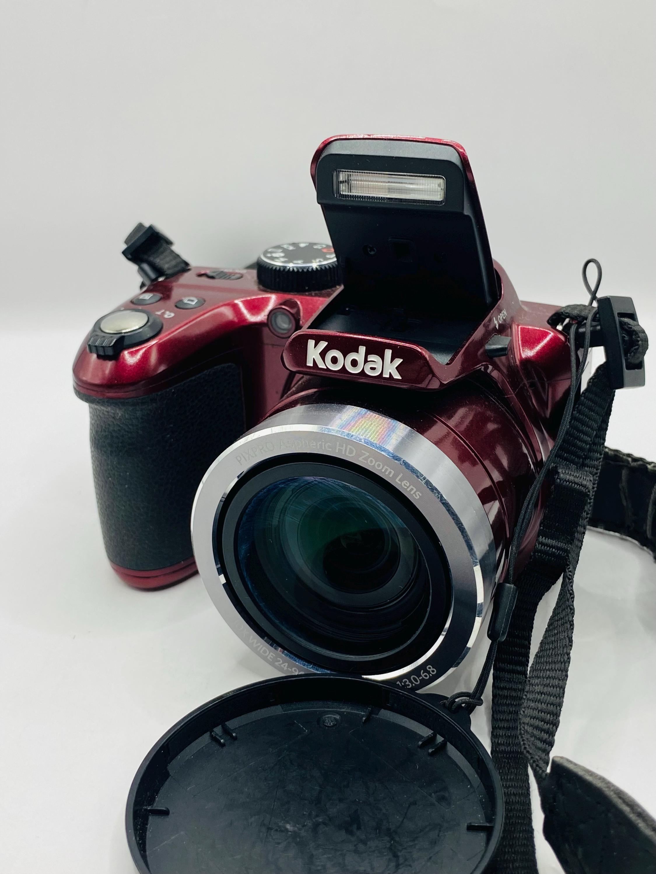 Red Kodak Pixpro AZ401 Digital Camera: 40x Zoom, 16MP, 720p HD