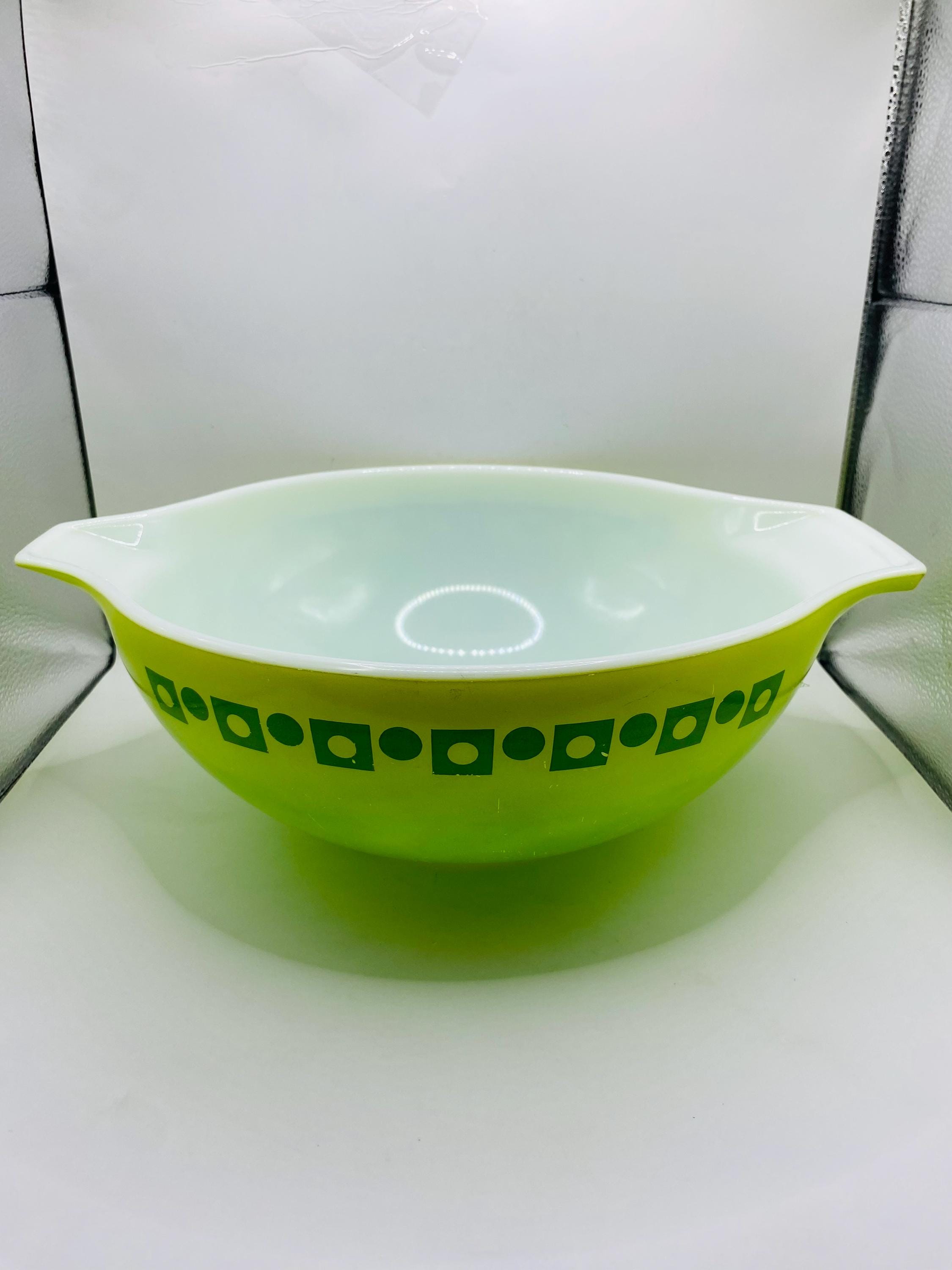 ヴィンテージ パイレックス シンデレラ ボウル 444：グリーンドット、4