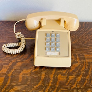 Vintage Bell Push Button Desk Phone – Untested – Retro Collectible