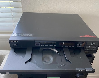 Sony CDP-C57 5-Disc CD Changer — Vintage Sony Carousel CD Player — Multi Disc Stereo Component — Retro Audio