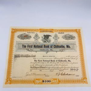 Stock Certificate | Antique | 1930s