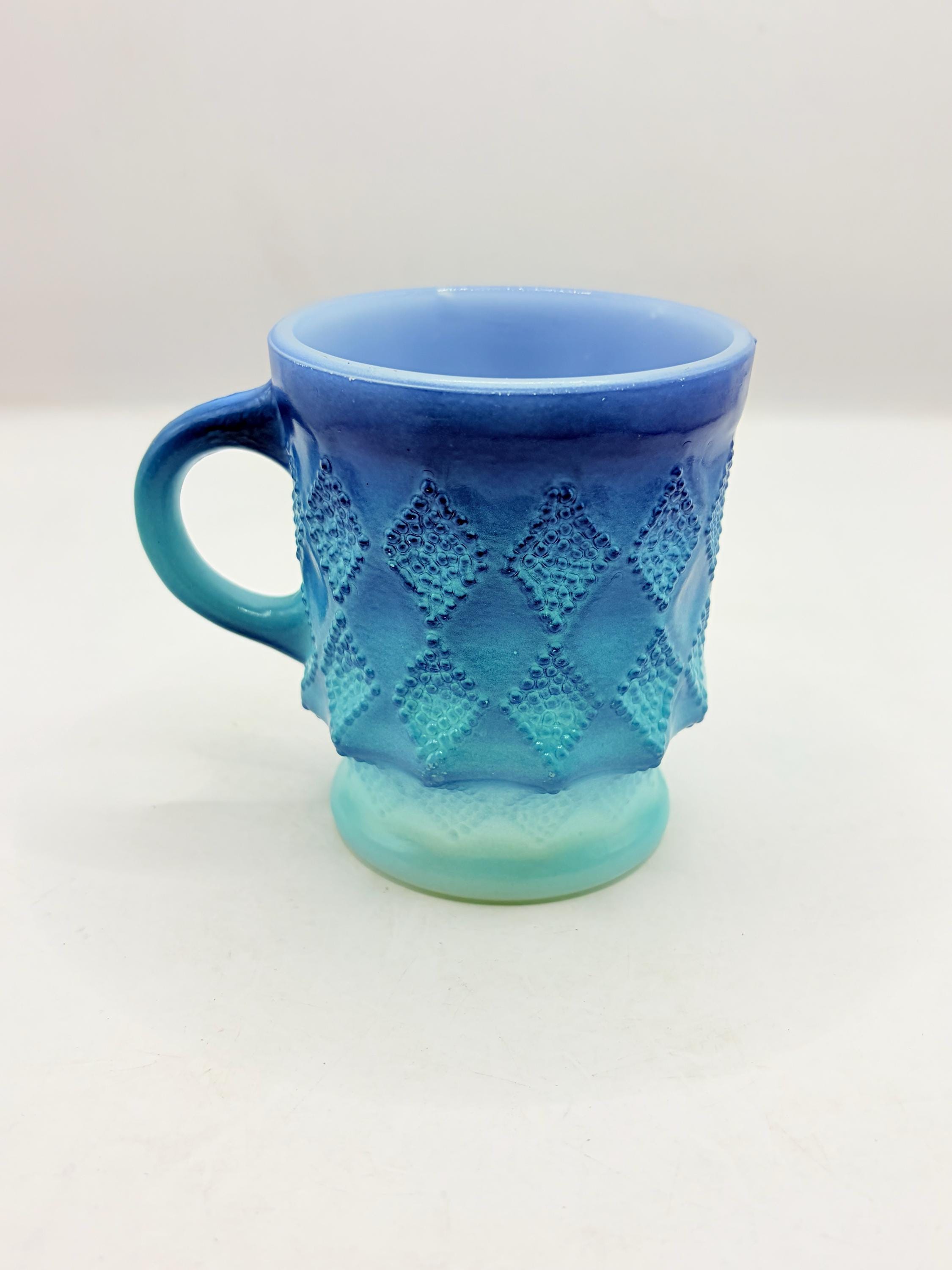 Anchor hocking blue glass mug - Etsy 日本