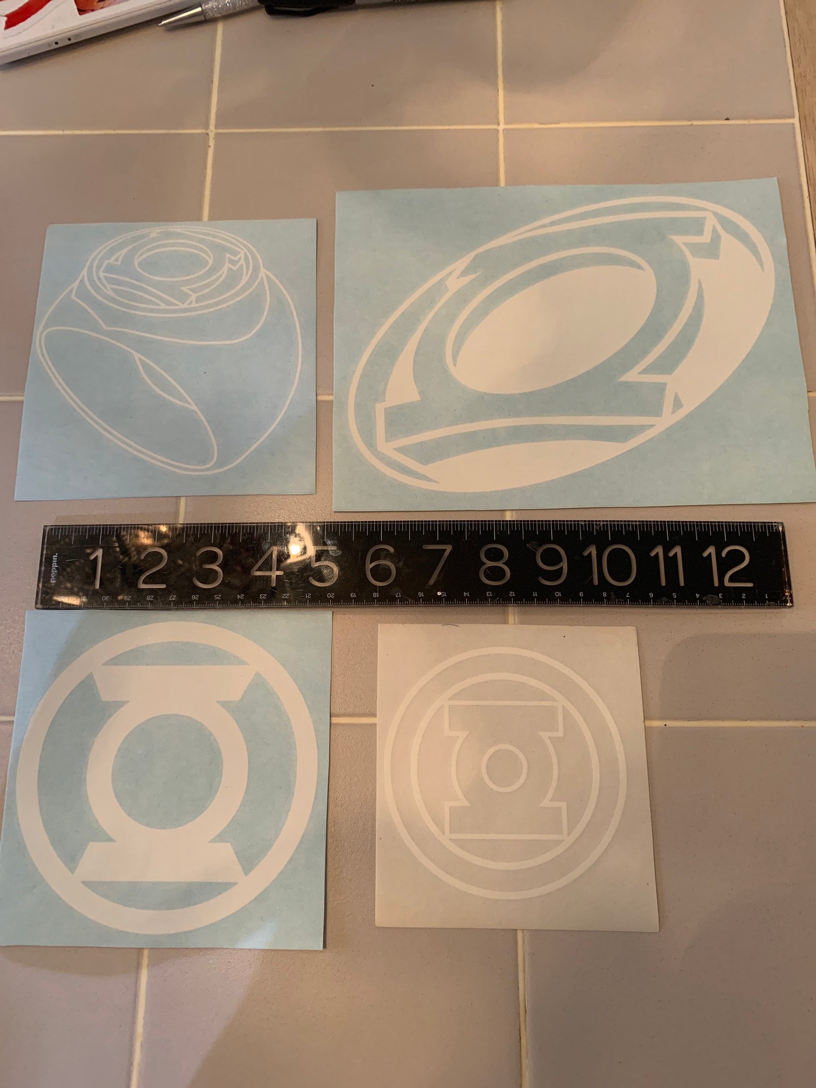 Green Lantern Decals set of 4 Etsy