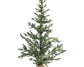 Deliver By Xmas Realistic Artificial Natural Green Christmas Pine Tree W/ Burlap Base 6'