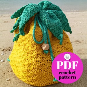 Crochet Pineapple Backpack Pattern: Summer Bag DIY (PDF)