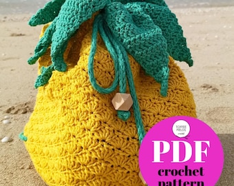 Crochet Pineapple Backpack Pattern: Summer Bag DIY (PDF)