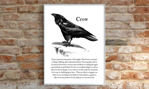 Crow Art Crow Gifts Animal Totem Gift Crow Quotes Vintage - Etsy Crow Art Crow Gifts Animal Totem Gift Crow Quotes Vintage - Etsy