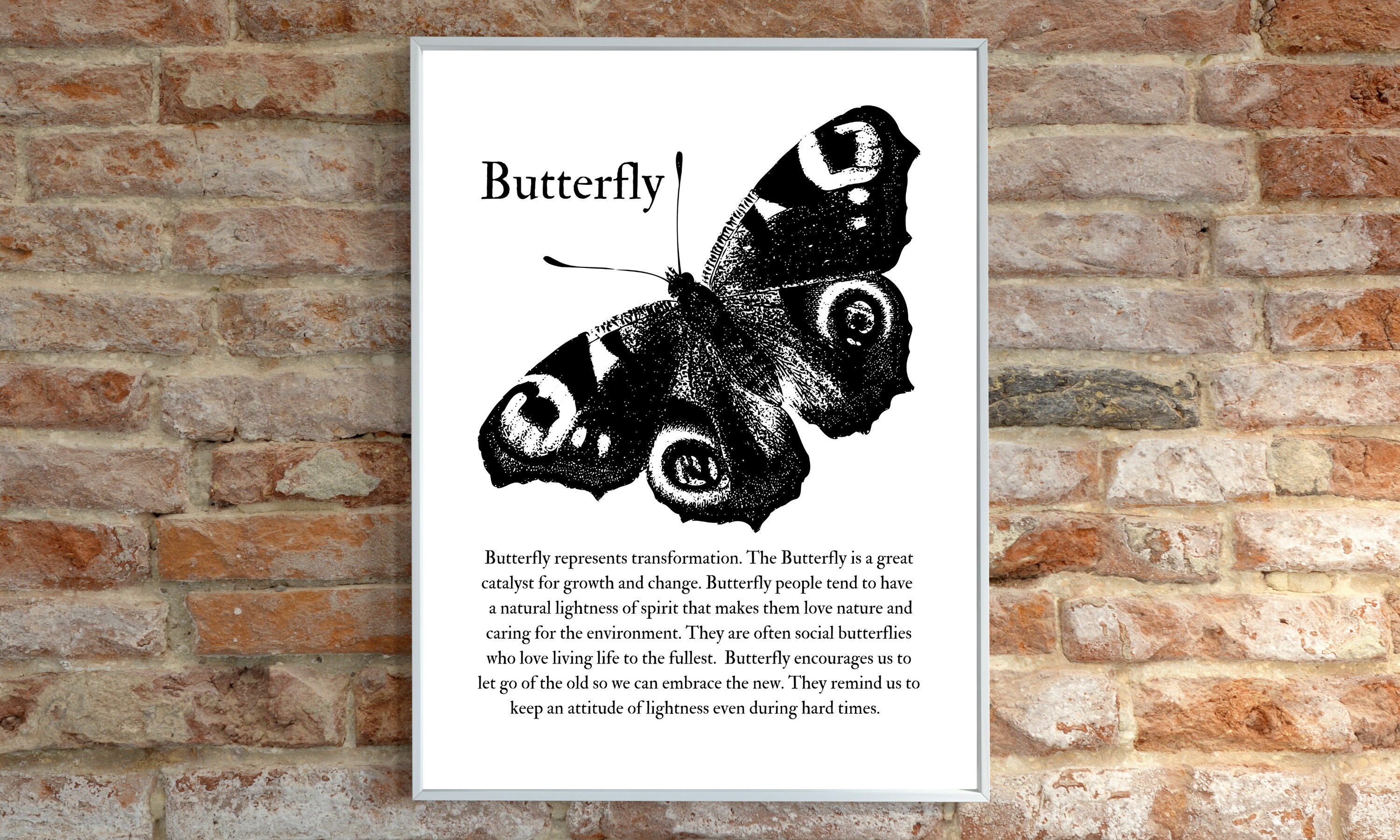 PRINTABLE Butterfly Totem Art Butterfly Gifts Animal Totem Etsy 日本