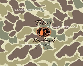 Tito&#39;s Vodka PNG dla Skinny Tumbler DUCK Camo (CYFROWE)