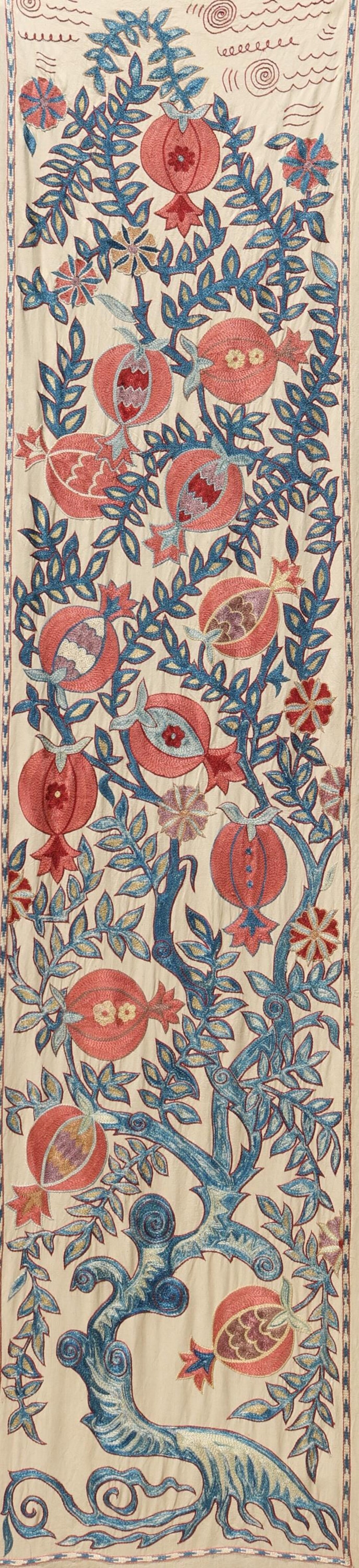 Suzani Runner Uzbek Silk Embroidery,suzani Fabric Suzani Wall Hanging