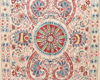 Embroidered Suzani Throw (222 x 148 cm) Embroidered Suzani Throw (222 x 148 cm)