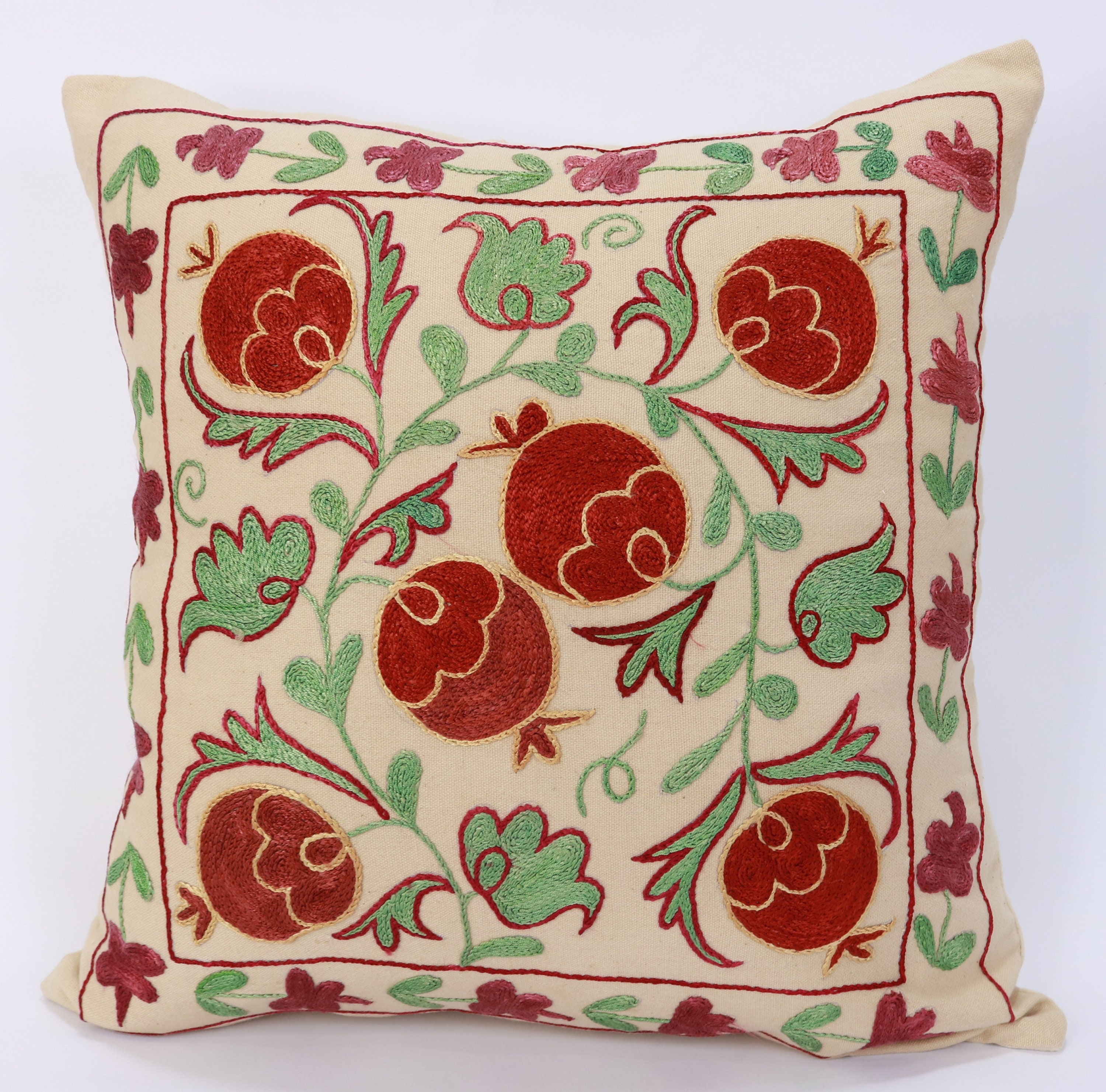 Suzani Pillow Uzbek Embroidery Suzani Throw Pillow Suzani Etsy