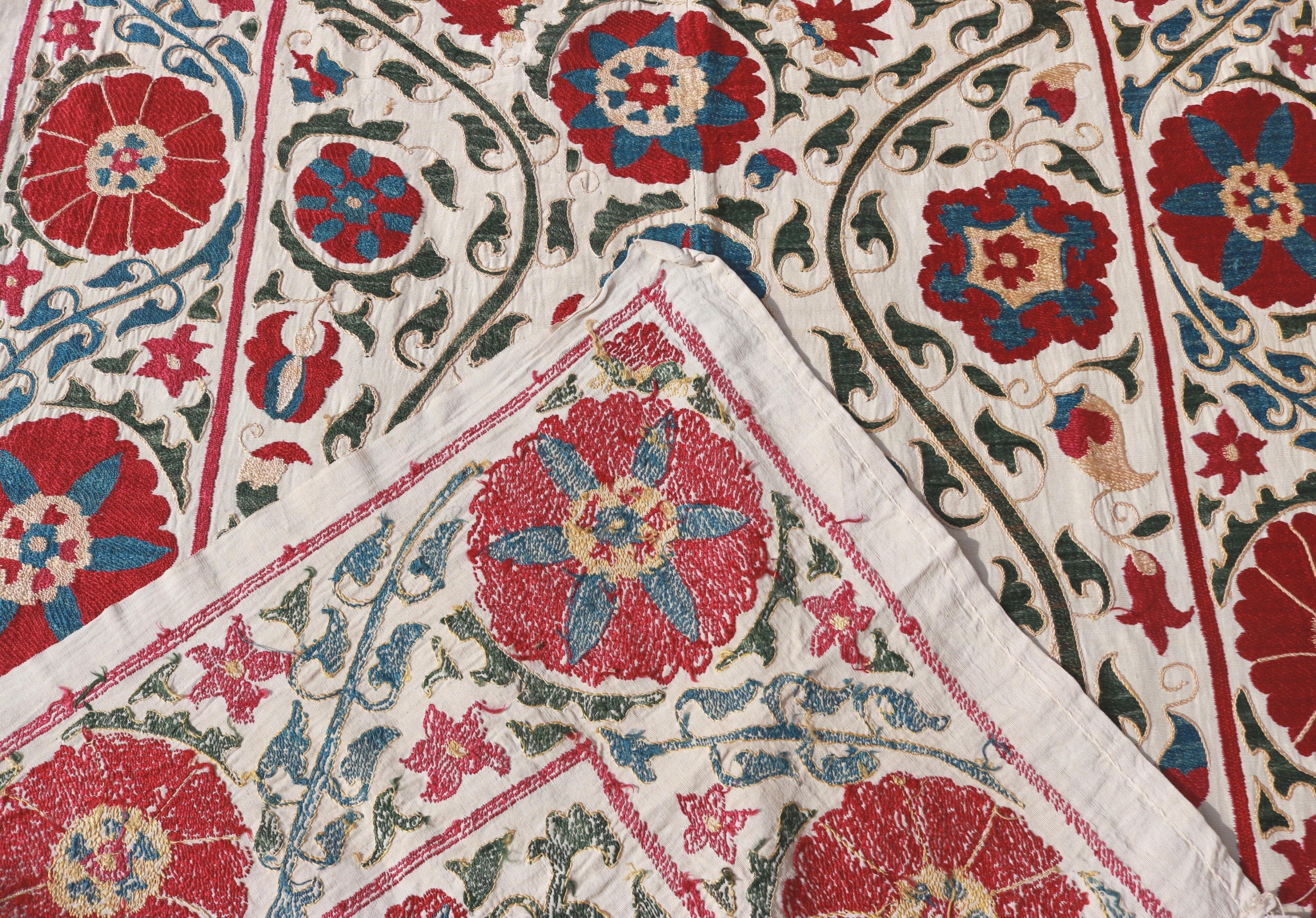 Suzani Bukhara Uzbek Handmade Embroidery Bedspread Bedcover Etsy