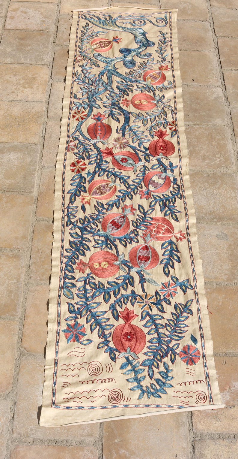 Suzani Runner Uzbek Silk Embroidery,suzani Fabric Suzani Wall Hanging