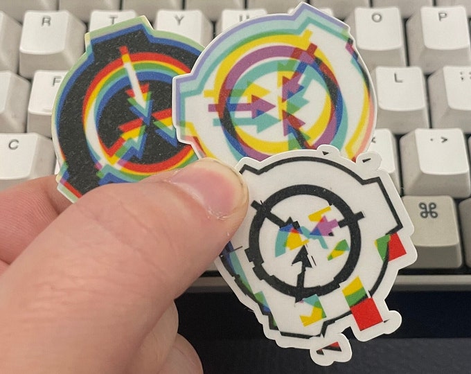 SCP Foundation Logo Glitching Stickers [pack of 3] - Secure. Contain ...