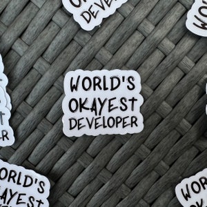 &#39;S Werelds beste transparante sticker voor ontwikkelaar - laptopsticker, tabletsticker, schattige sticker, telefoonsticker, grappige sticker, technologie, ontwikkelaar, code