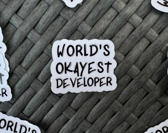 Adesivo trasparente per sviluppatori più azzeccati al mondo - Adesivo per laptop, adesivo per tablet, adesivo carino, adesivo per telefono, adesivo divertente, tecnologia, sviluppo, codice