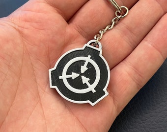 SCP Foundation Logo Schlüsselring/Schlüsselanhänger - Sicher. Enthalten. Schütze.