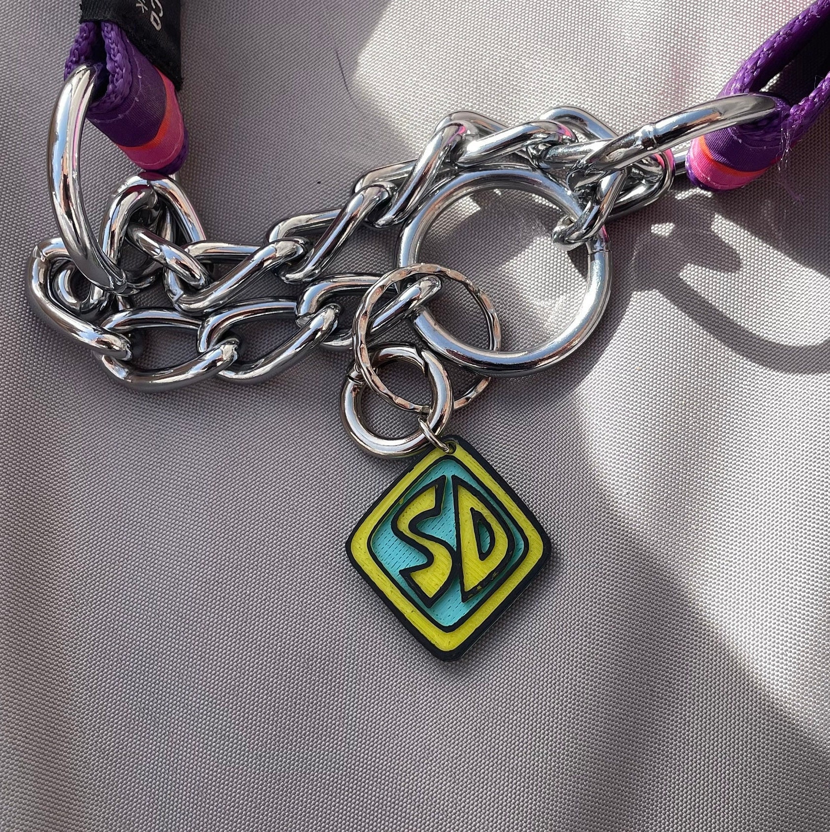 Dog Collar Tag / Charm Styled Like the Tag Worn by Scooby Doo 