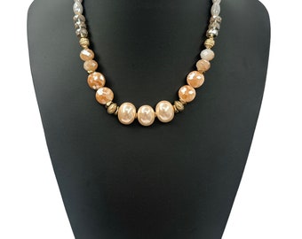 Bohemian Classic Style Glass Beads Faux Pearls Necklace