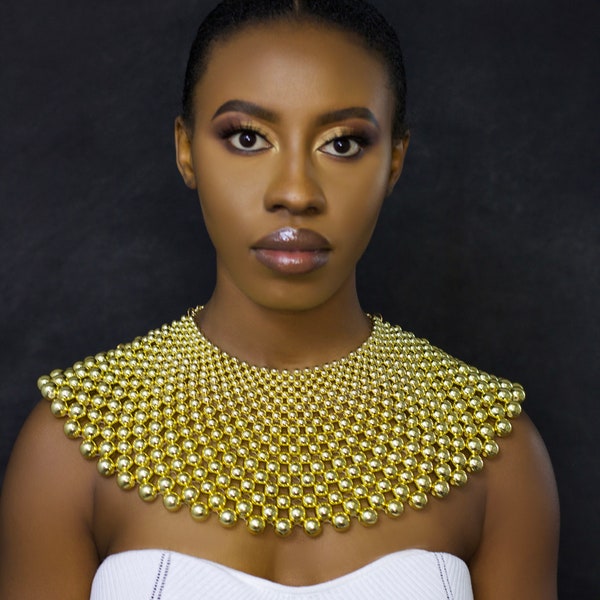 Statement Cleopatra Pearl Collar Bib Choker Necklaces