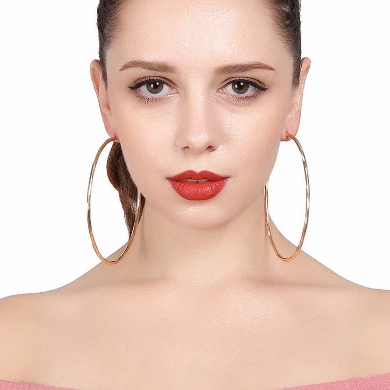 Luxury 10CM Oversized Large Statement Hoop Earrings Etsy UK