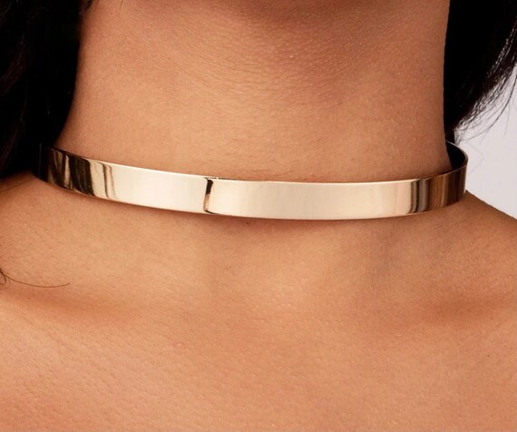 Kleine 1CM metalen kraag choker kettingen