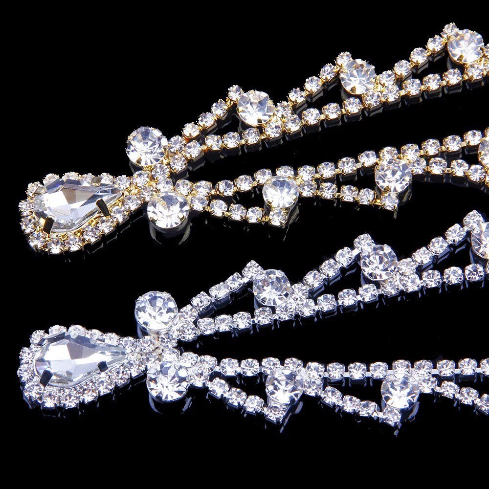 Crystal Diamante Forehead Rhinestone Tassels Headpiece Hair - Etsy UK