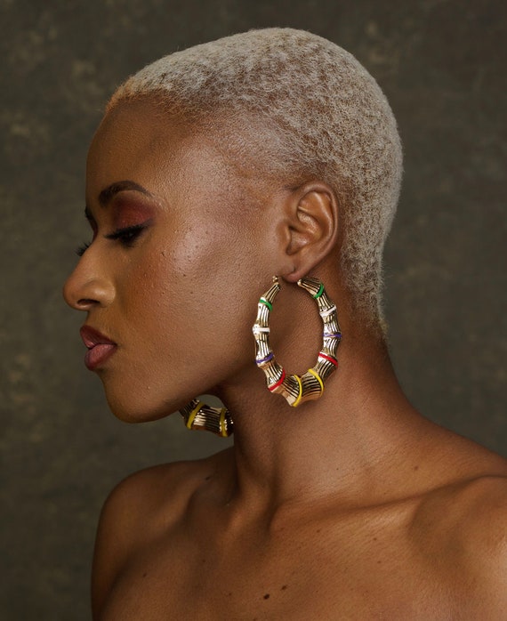Large gold dangle best sale earrings