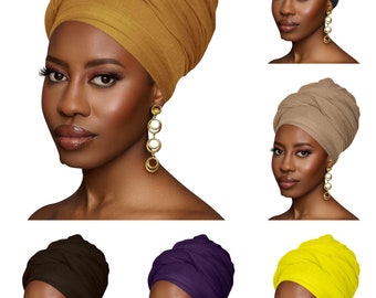 Long Stretch Soft Jersey Knit Fabric Turbans Head Wraps